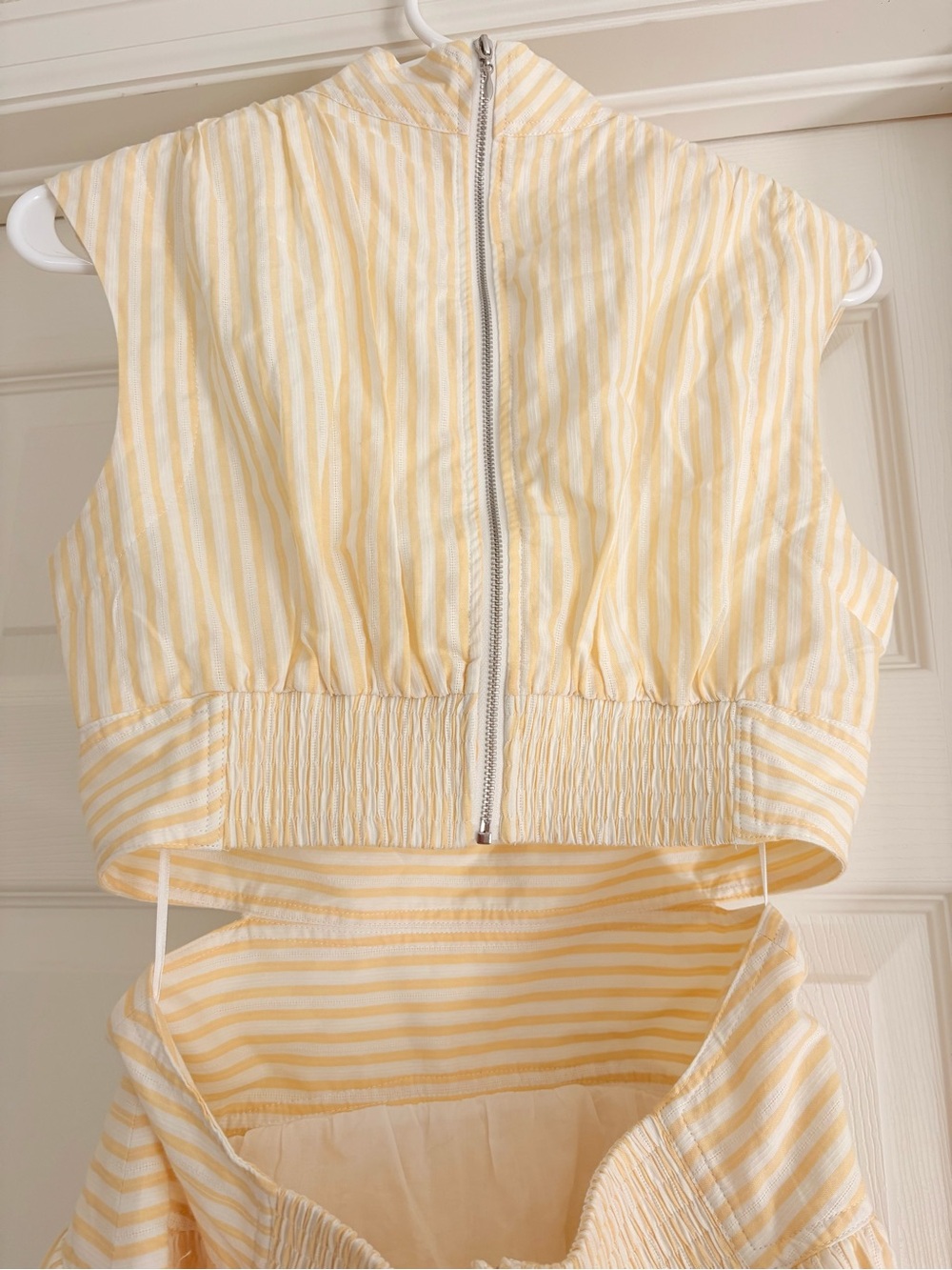 Parker Julianne Stripe Cotton Maxi Dress, Women’s 4, Butter Yellow, Ivory, NWT - Picture 10 of 11